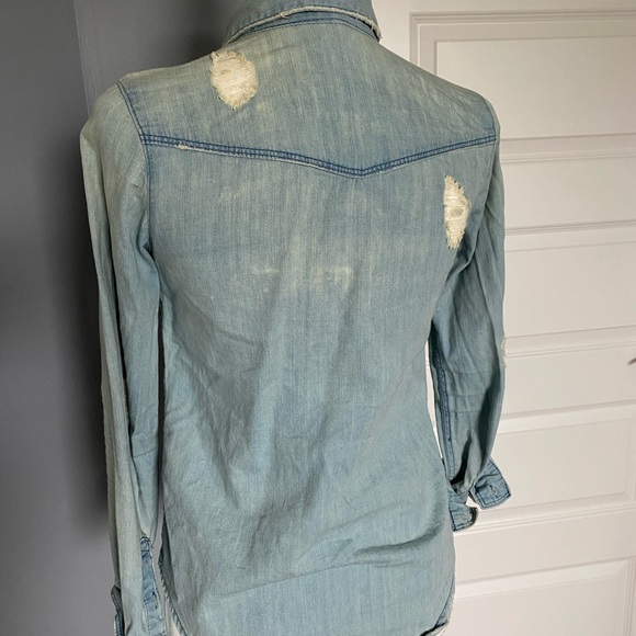 H&M Denim Button Down Shirt size 2 - Picture 6 of 6